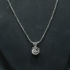 92.5 Sterling Silver Chain With Stone Pendant